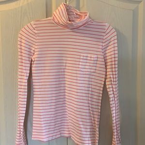 J.Crew crewcuts pink and white striped long tee